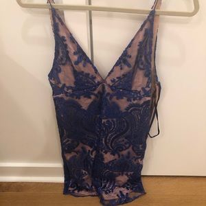 Night Shimmer Mini Dress in violet/blue sequin